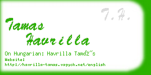 tamas havrilla business card